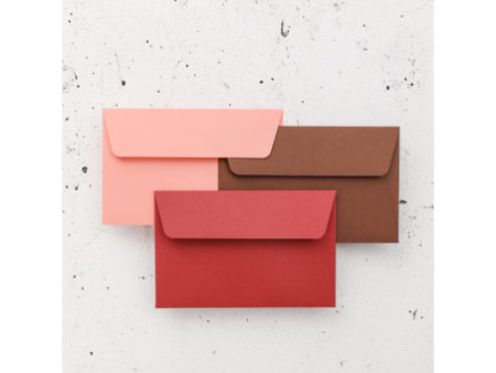 Pollen by Clairefontaine Enveloppes 90 x 140 mm, bordeaux