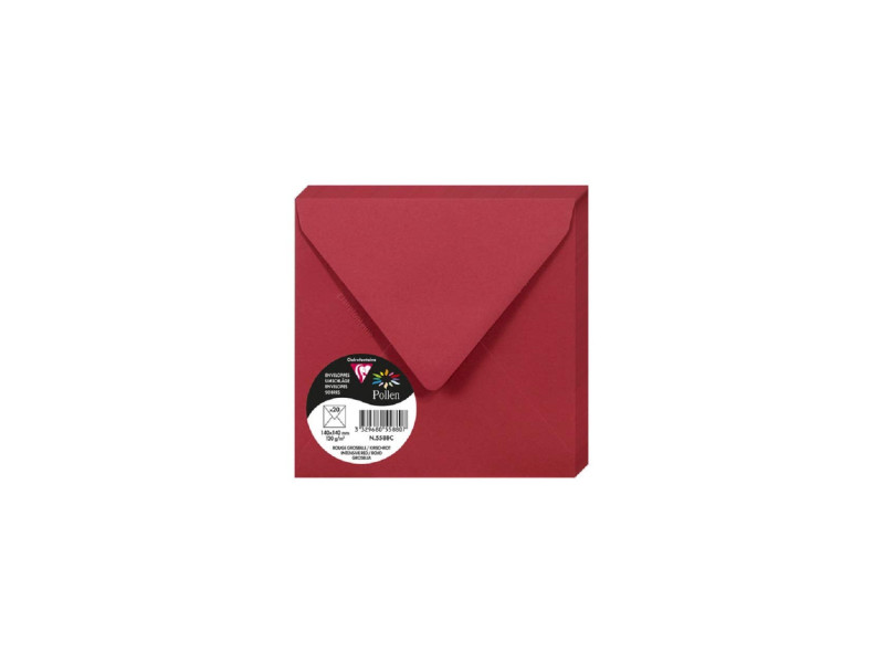 Pollen by Clairefontaine Enveloppes 140 mm, rouge groseille