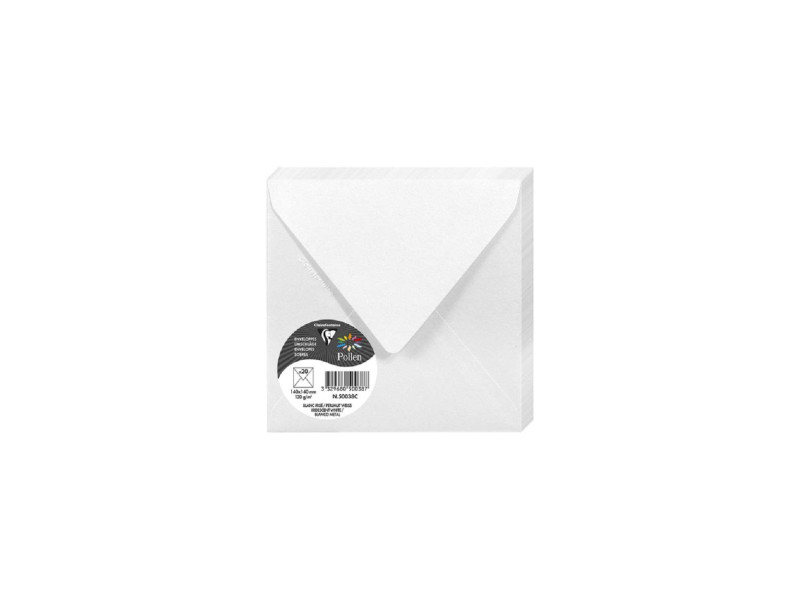 Pollen by Clairefontaine Enveloppes 140 mm, blanc irisé