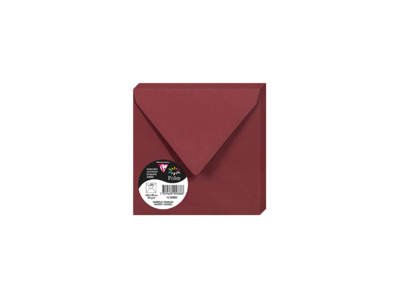 Pollen by Clairefontaine Enveloppes 140 mm, bordeaux