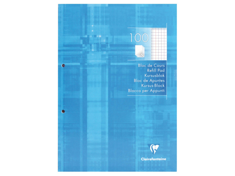 Clairefontaine Bloc de cours, A4, quadrillé 5x5, 200 pages