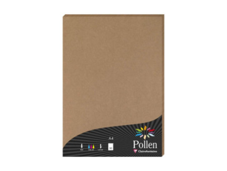 Pollen by Clairefontaine Papier kraft, A4, 120 g/m2, naturel