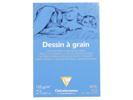 Clairefontaine Bloc papier dessin 'à grain', A4, 125 g/m2