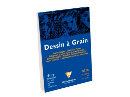 Clairefontaine Bloc papier dessin 'à Grain', A5, 180 g/m2