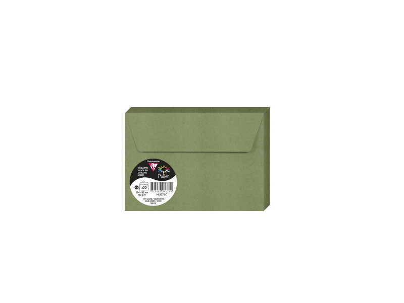 Pollen by Clairefontaine Enveloppes C6, vert sauge