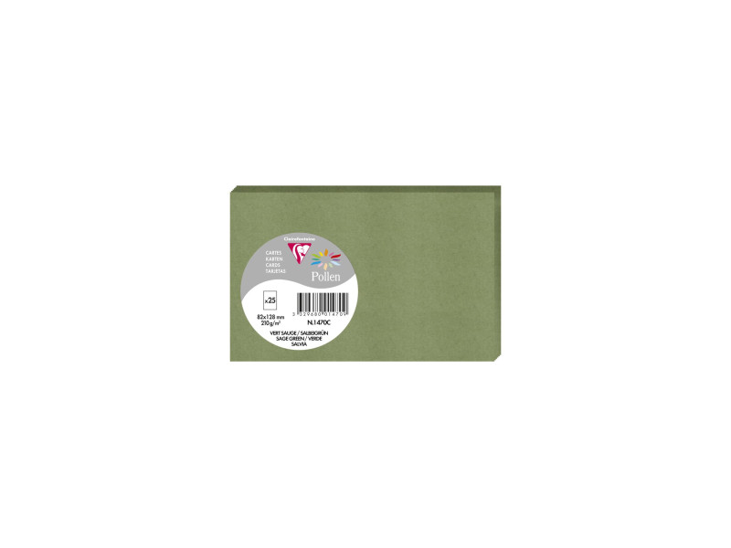 Pollen by Clairefontaine Carte 82 x 128 mm, vert sauge