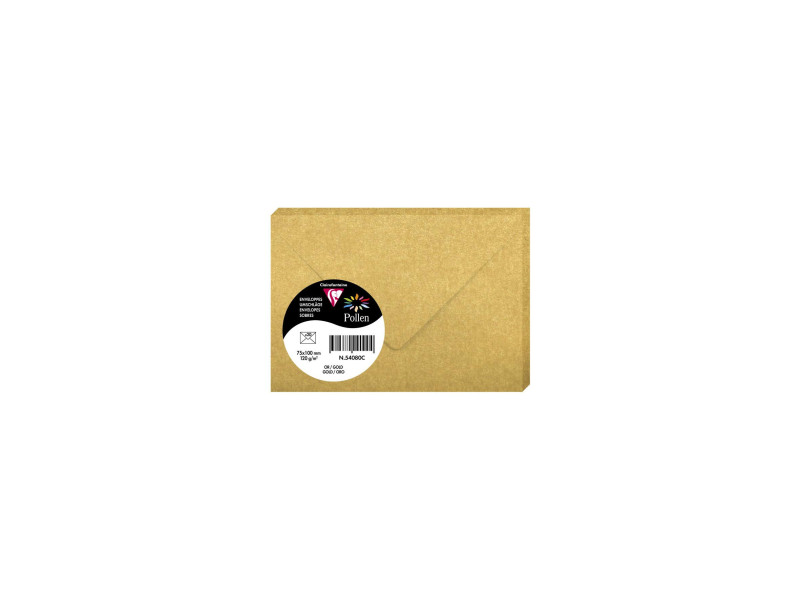Pollen by Clairefontaine Enveloppes 75 x 100 mm, or