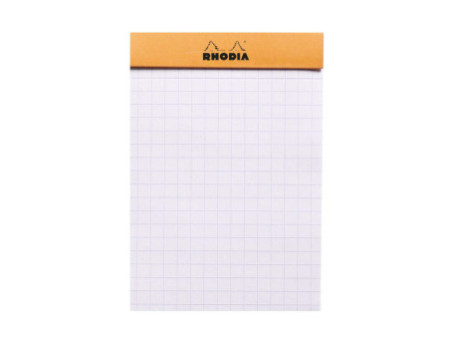 RHODIA Bloc agrafé No. 11, format A7, quadrillé 5x5, orange