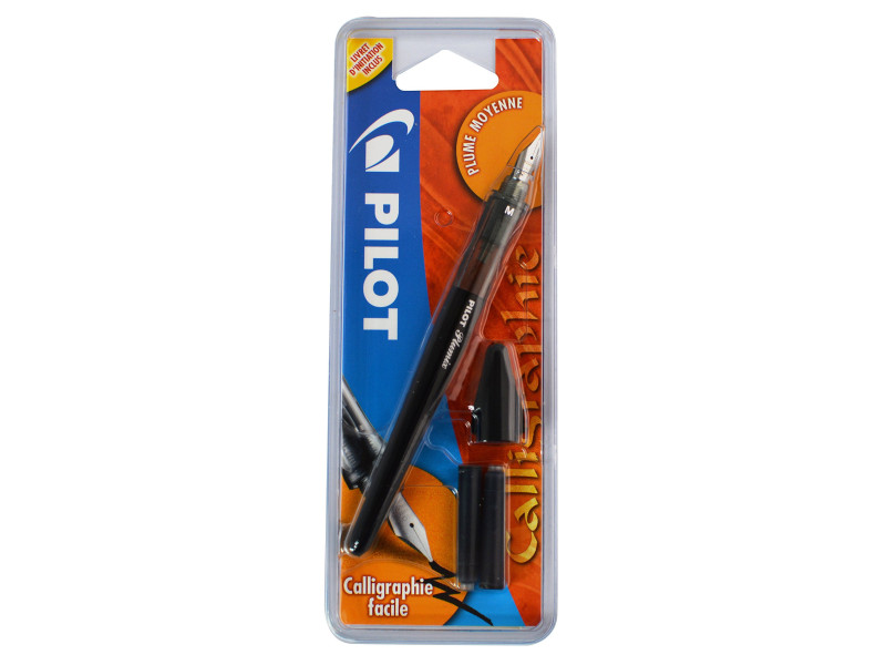 PILOT Stylo plume de calligraphie Plumix moyen, corps noir