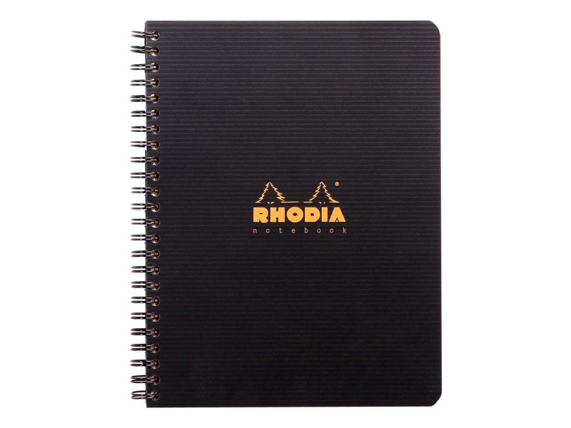 RHODIA Cahier à spirale 'Note Book', A5, quadrillé 5x5, noir