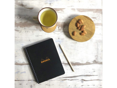 RHODIA Cahier à spirale 'Note Book', A5, quadrillé 5x5, noir