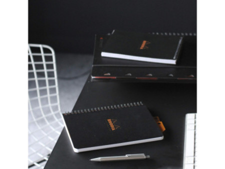 RHODIA Cahier à spirale 'Note Book', A5, quadrillé 5x5, noir