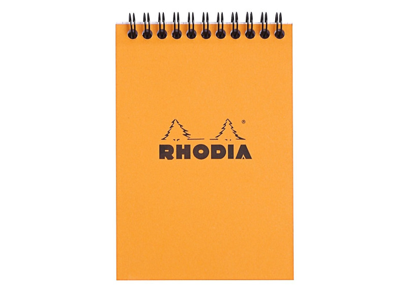 RHODIA Bloc spiralé No. 13, format A6, quadrillé 5x5, orange