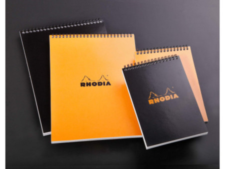 RHODIA Bloc spiralé No. 13, format A6, quadrillé 5x5, orange