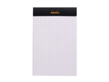 RHODIA Bloc agrafé No. 14, 110 x 170, quadrillé 5x5, noir