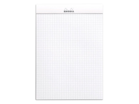 RHODIA Bloc agrafé No. 16, format A5, quadrillé 5x5, blanc