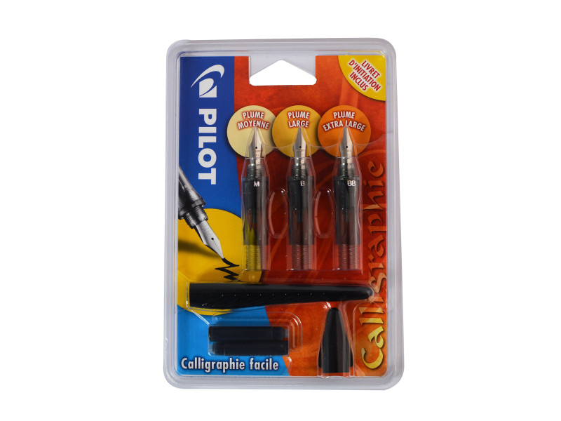 PILOT Stylo plume de calligraphie Plumix, kit de 3