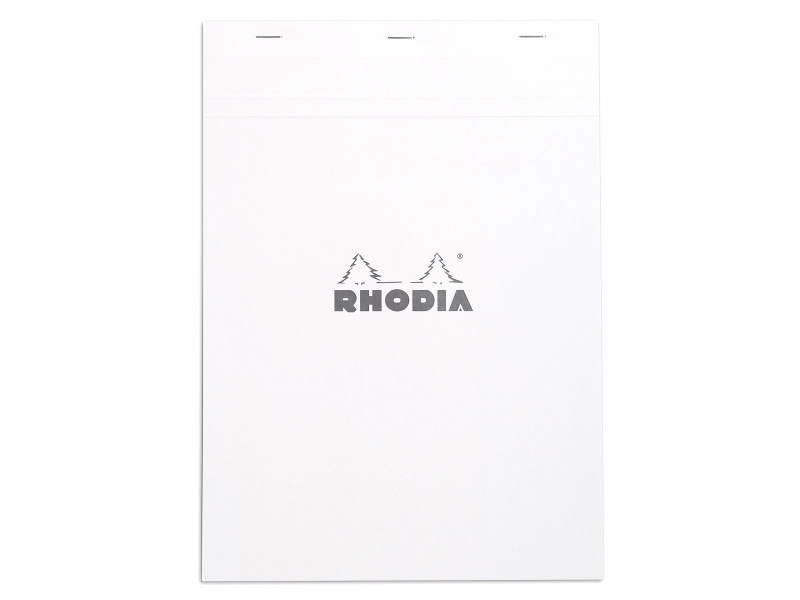 RHODIA Bloc agrafé No. 18, format A4, quadrillé 5x5, blanc