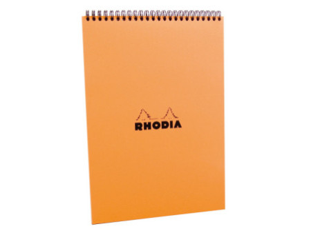 RHODIA Bloc spiralé No. 18, format A4, quadrillé 5x5, orange