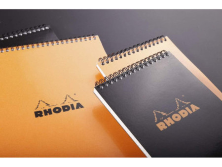 RHODIA Bloc spiralé No. 18, format A4, quadrillé 5x5, orange