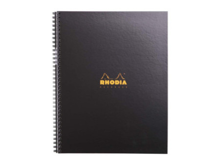 RHODIA Cahier à spirale 'Note Book', A4+, quadrillé 5x5,noir