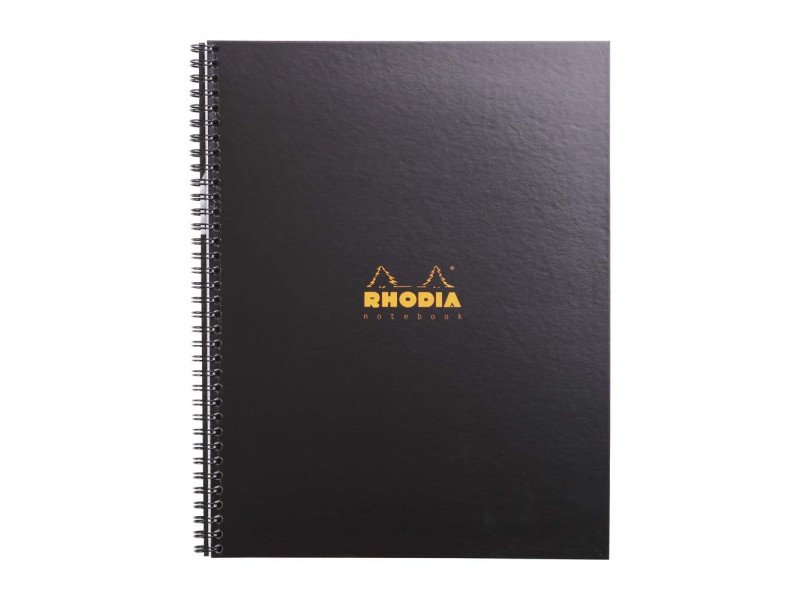 RHODIA Cahier à spirale 'Note Book', A4+, quadrillé 5x5,noir