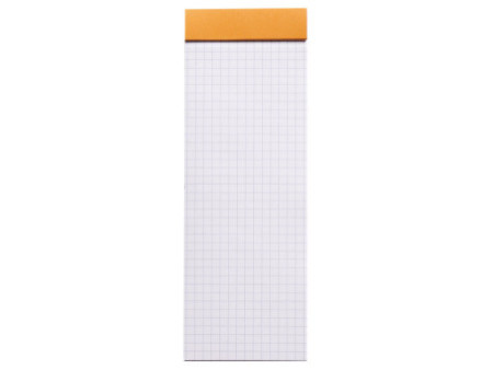 RHODIA Bloc agrafé No. 8, 74 x 210 mm, quadrillé 5x5, orange