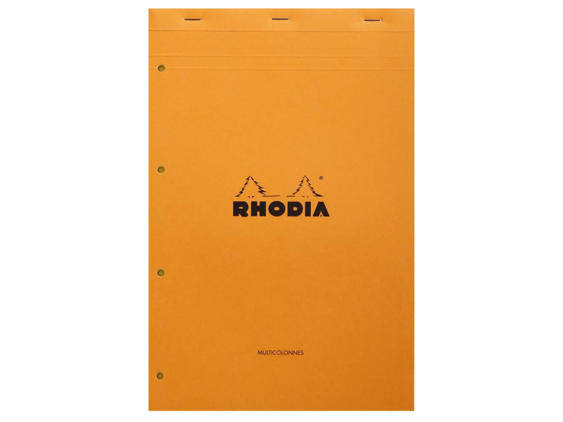RHODIA Bloc Audit agrafé, 210 x 318 mm, 80 feuilles, orange