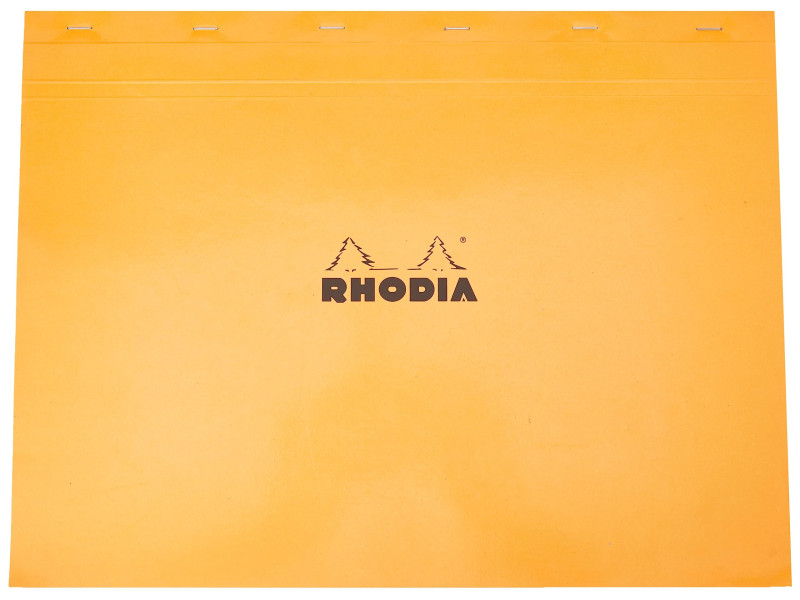 RHODIA Bloc agrafé No. 38, format A3+, quadrillé 5x5, orange