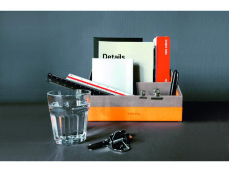 RHODIA Porte-courrier, en simili cuir, orange