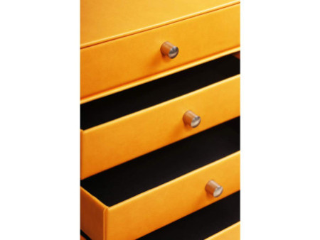 RHODIA Trieur 4 tiroirs, en simili cuir, orange