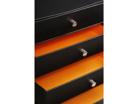 RHODIA Trieur 4 tiroirs, en simili cuir, noir