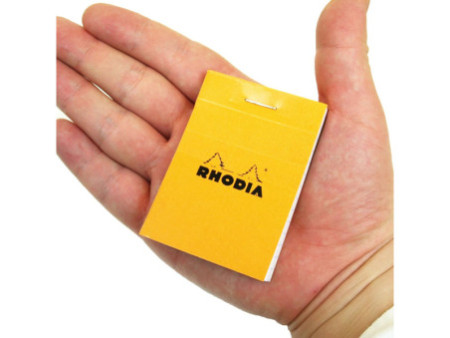 RHODIA Bloc agrafé No. 10, format A8, quadrillé 5x5, orange