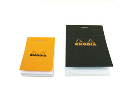 RHODIA Bloc agrafé No. 10, format A8, quadrillé 5x5, orange