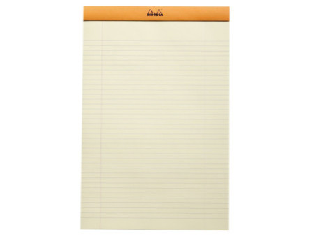RHODIA Bloc agrafé No. 19 Yellow, A4+, ligné, orange