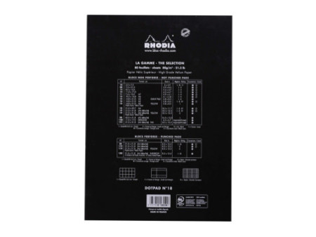 RHODIA Bloc-notes agrafé 'dotPad', A4, pointillé, noir