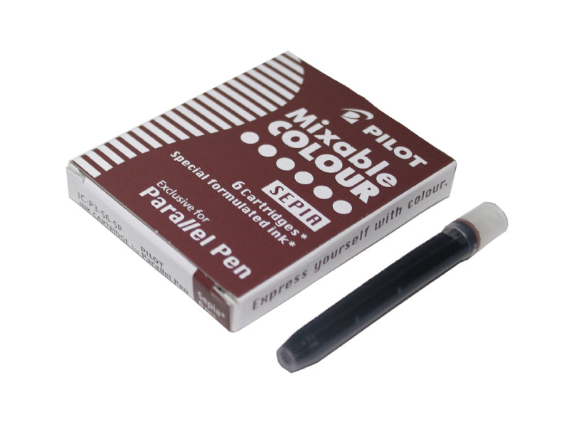 PILOT Cartouches d'encre pour stylo Parallel Pen, sepia