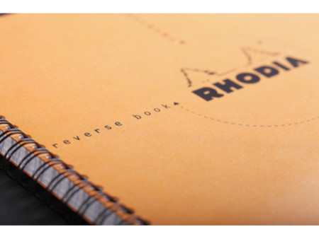 RHODIA Bloc spiralé Reverse Book, 210 x 210 mm, noir