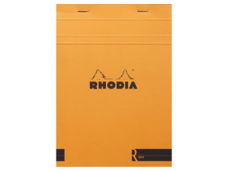 RHODIA Bloc agrafé 'Le R' No. 16, format A5, ligné, orange