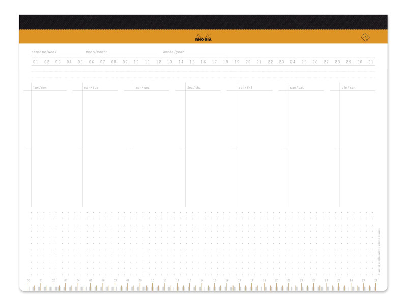 RHODIA Sous-main semainier non daté RHODIATIME, A4+