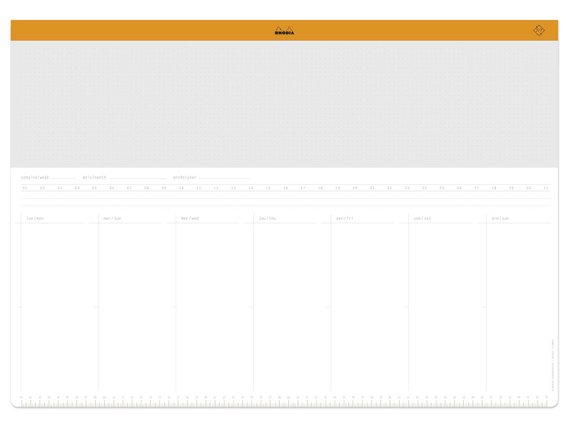 RHODIA Sous-main semainier non daté RHODIATIME, A2