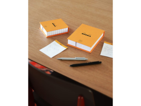 RHODIA Bloc mémo No. 11, 85 x 115 mm, quadrillé, orange