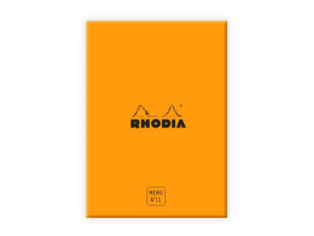 RHODIA Bloc mémo No. 11, 85 x 115 mm, quadrillé, orange