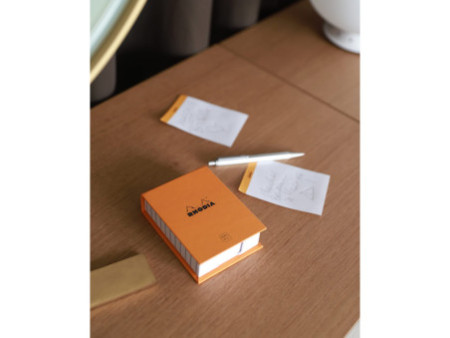 RHODIA Bloc mémo No. 11, 85 x 115 mm, ligné, orange