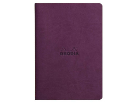 RHODIA Carnet piqûre textile RHODIARAMA, A5, ligné, violet