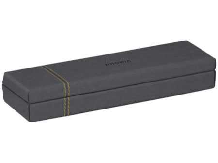 RHODIA Plumier, en simili cuir, titane