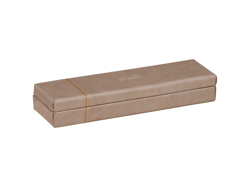 RHODIA Plumier, en simili cuir, taupe