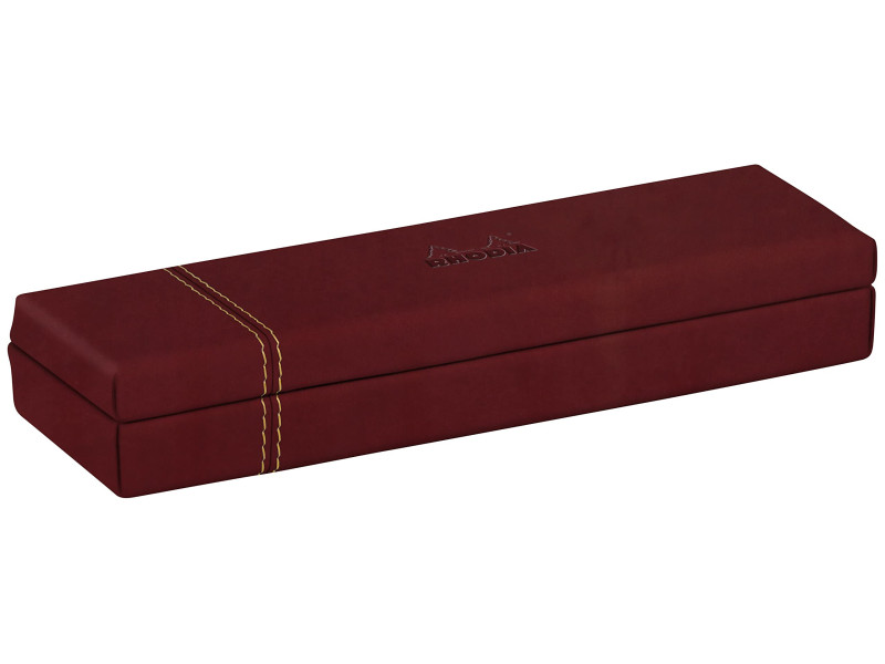 RHODIA Plumier, en simili cuir, lie de vin