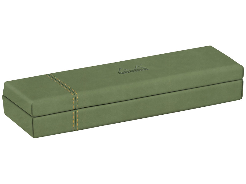 RHODIA Plumier, en simili cuir, sauge