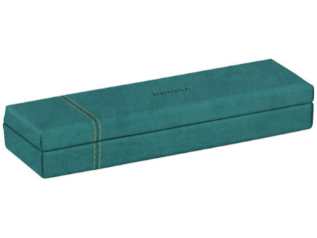RHODIA Plumier, en simili cuir, paon